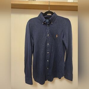 Polo by Ralph Lauren Women's Navy Button-Down Shirt